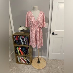 Pink Floral Mini Dress